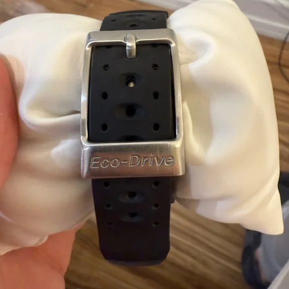 Citizen Silver Eco-Drive Dive Watch with Black Strap - Picture 5 of 5